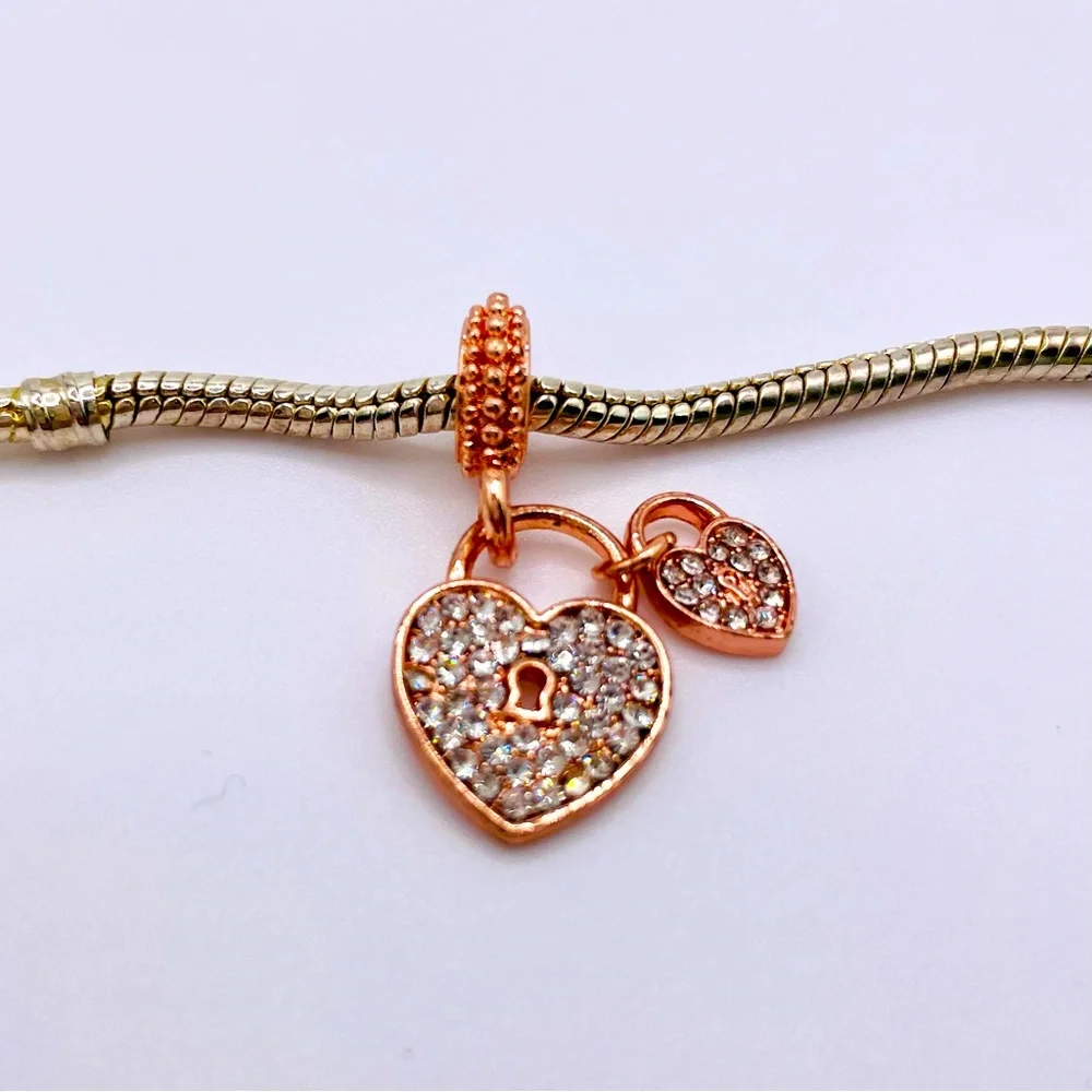 For Pandora - Rhinestone Dangle Heart - Picture 2 of 3